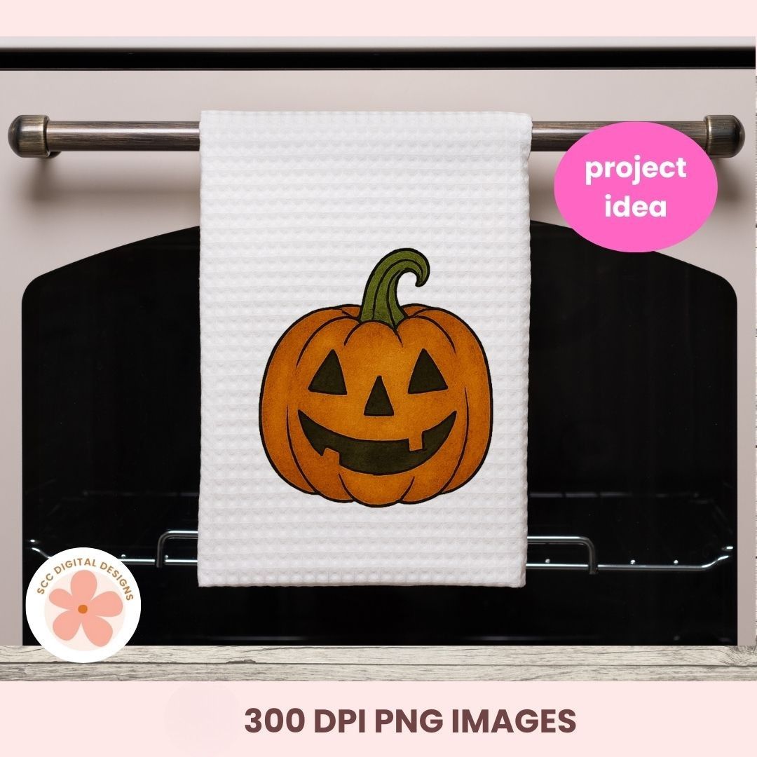 Halloween Folk Art&nbsp; PNG Bundle, 24 Scene Creator Clipart Images, Retro Spooky Pumpkin, Witch, Skeleton, Bat, Cat Clip Art PNG for Printable &amp; Digital Stickers
