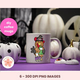 Funky Halloween Chicken PNG Clipart 6 images in 300 dpi png format