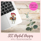 Funny Funky Chicken PNG 6 designs in 300 dpi png format