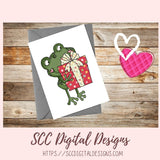 Funny Frogs PNG, Birthday Party Clipart, Presents, Balloons, & Cupcake Clip Art, DIY Greeting Cards for Mom, Party Decor for Kids
