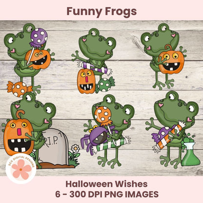 Halloween Clipart 6 images in 300 dpi png format