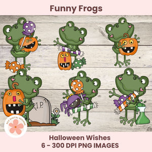 Halloween Clipart 6 images in 300 dpi png format