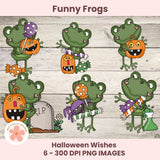 Halloween Clipart 6 images in 300 dpi png format