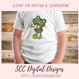 Funny Frogs Clipart, Dancing Gardening Frog, Veggies, Flower, Gardening Tools, Seeds for DIY Cute Stickers for Kids Frog PNG for Sublimation