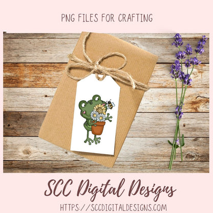 Funny Frogs Clipart, Dancing Gardening Frog, Veggies, Flower, Gardening Tools, Seeds for DIY Cute Stickers for Kids Frog PNG for Sublimation