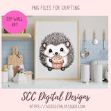 Birthday Clipart, Cute Hedgehogs and Cupcake PNG Designs for Printable & Digital Stickers, Planner Accessories, Scrapbook Elements, Junk Journaling and Paper Crafting & More!