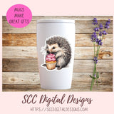 Birthday Clipart, Cute Hedgehogs and Cupcake PNG Designs for Printable & Digital Stickers, Planner Accessories, Scrapbook Elements, Junk Journaling and Paper Crafting & More!