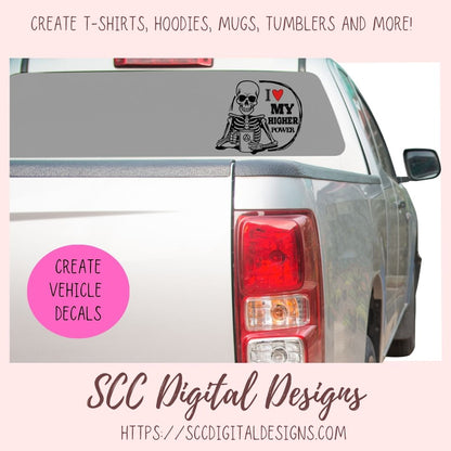 Empowering Higher Power Recovery Sublimation PNG: Sober & Recovery Clipart Design for DIY T-Shirts, Wall Art, and More