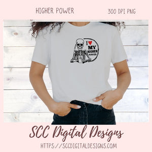 Empowering Higher Power Recovery Sublimation PNG: Sober & Recovery Clipart Design for DIY T-Shirts, Wall Art, and More