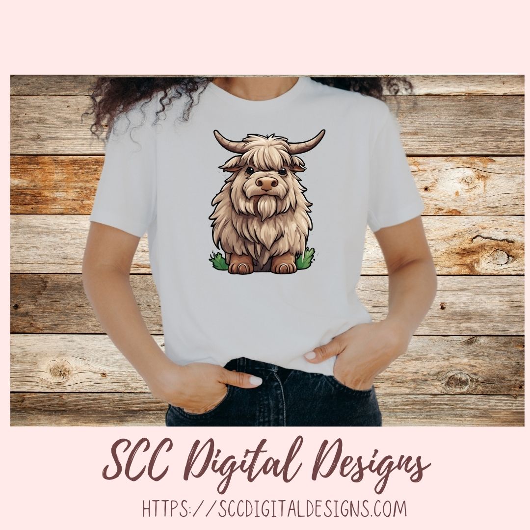 Highland Cows Sticker Pack for Digital Planners, Journals, Notes & Digital Scrapbooking, DIY Cow Lover Decals, Instant Download Pre-Cropped Goodnotes Compatible PNG Images