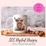 Highland Cows Sticker Pack for Digital Planners, Journals, Notes & Digital Scrapbooking, DIY Cow Lover Decals, Instant Download Pre-Cropped Goodnotes Compatible PNG Images