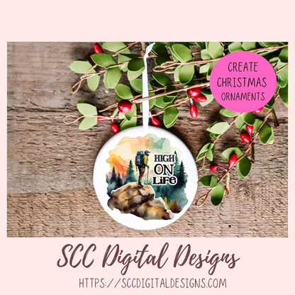 High on Life Digital & Printable Sticker Set for Digital Planners, Printable Planners, Journals & Scrapbooking,  DIY Gift for Mom, Instant Download Ccommercial Use Art