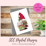 Christmas Gnome Clipart, Santa Gnome, Snowmen, Hot Cocoa Bomb Mugs PNG, DIY Greeting Cards & Gift Tags, Winter Holiday Farmhouse Wall Art