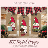 Christmas Gnome Clipart, Santa Gnome, Snowmen, Hot Cocoa Bomb Mugs PNG, DIY Greeting Cards & Gift Tags, Winter Holiday Farmhouse Wall Art