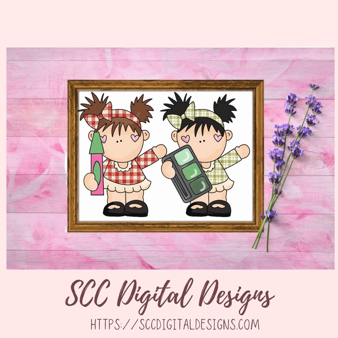 Makeup PNG for Stickers for Girls, Pigtail Kid's Fashion Clipart, Lipstick Fingernail Polish Clip Art for Digital Scrapbooking for Teens