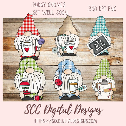 Get Well Soon Clip Art, Medical Chart, Xray, Coffee Cup Clipart, Cute Pudgy Gnome PNG for Stickers for #1 Nurse, DIY Doctor Thank You Cards