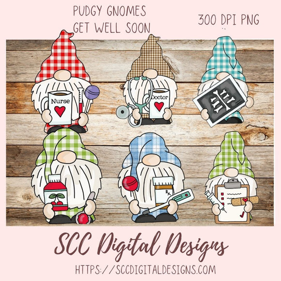 Get Well Soon Clip Art, Medical Chart, Xray, Coffee Cup Clipart, Cute Pudgy Gnome PNG for Stickers for #1 Nurse, DIY Doctor Thank You Cards