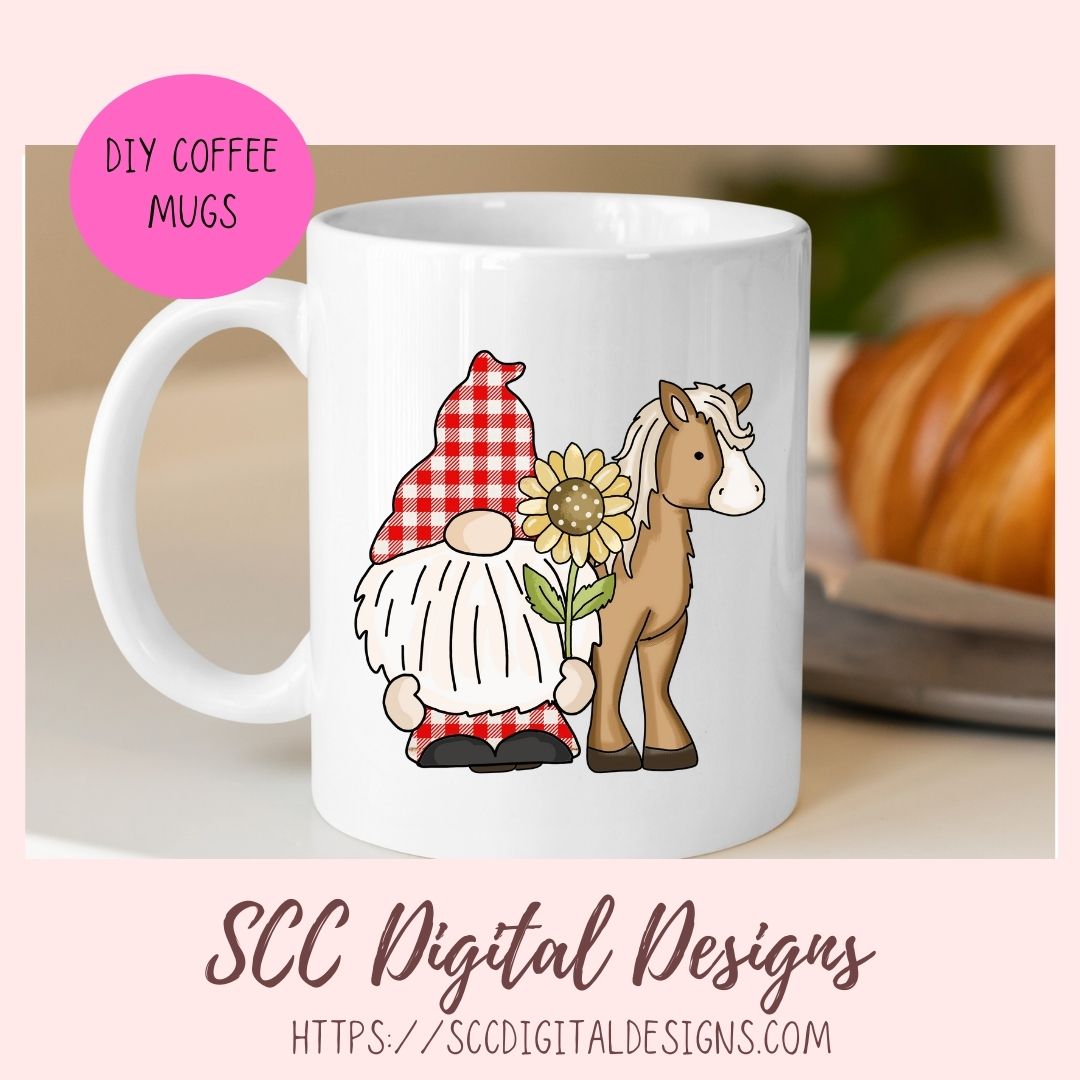 Farm Animals Gnome Clipart, Horse Sheep Chicken Duck Cow PNGs for Kids Stickers or TShirts, Whimsical Animal Lover Farmhouse Home Decor