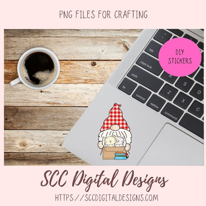 Adorable Pet Store Clipart Set, Pudgy Gnomes Bird Cage Turtle Kittens Fish PNG, DIY T-Shirts for Kids, Clip Art for Sublimation for Stickers