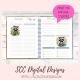 Whimsical Racoon PNG 8 designs in 300 dpi png format