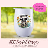 Whimsical Racoon PNG 8 designs in 300 dpi png format