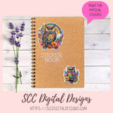 Cute Owl Clipart, Pre-Cropped PNG Images for Digital Planning, Rainbow Owls Art for Crafts and Decor, Printable Planners, Bullet Journals