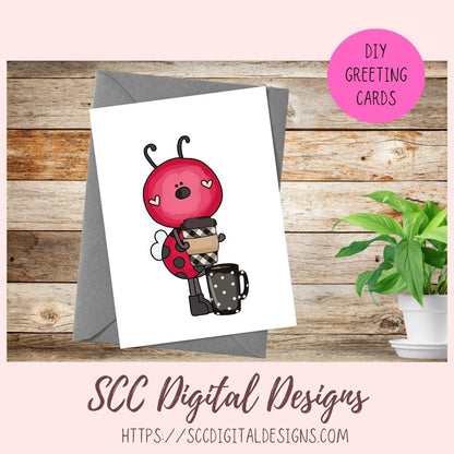 red bees Coffee Shop Clipart 6 - 300 dpi png format
