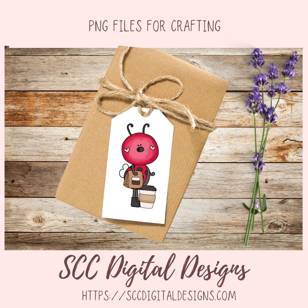 red bees Coffee Shop Clipart 6 - 300 dpi png format