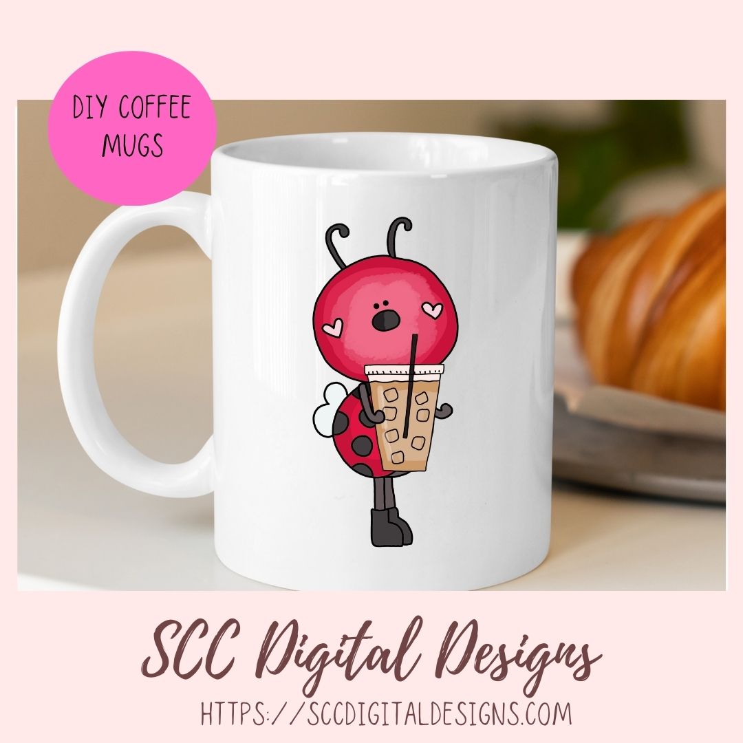 red bees Coffee Shop Clipart 6 - 300 dpi png format