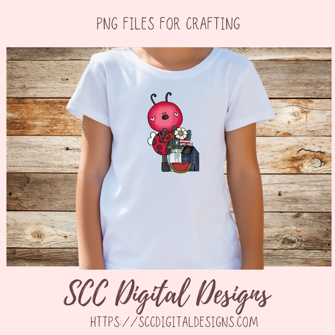 Cute Bee PNG for Sublimation for Stickers, Primitive Flower Clipart for Scrapbook Elements, Whimsical Wildlife Clip Art for Kid's Wall Decor