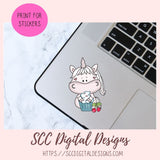 Unicorn Loves Cupcakes Clipart 6 designs in 300 dpi png format