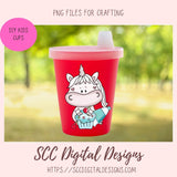 Unicorn Loves Cupcakes Clipart 6 designs in 300 dpi png format