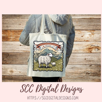 Wooly Sheep Sticker Set for Digital and Printable Planners, Journals, Notebooks, & Digital Scrapbooking, Instant Download Goodnotes Compatible Pre-Cropped PNG Images