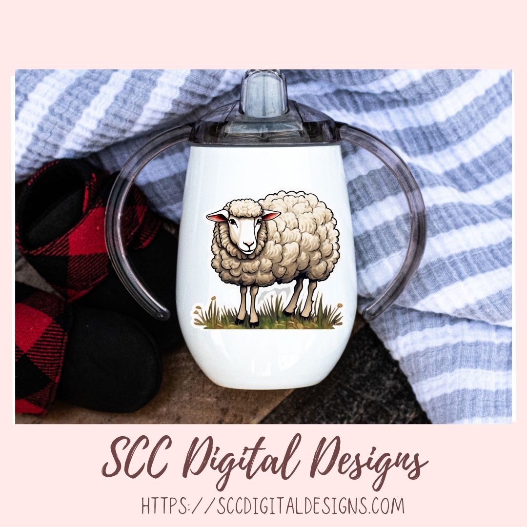 Wooly Sheep Sticker Set for Digital and Printable Planners, Journals, Notebooks, & Digital Scrapbooking, Instant Download Goodnotes Compatible Pre-Cropped PNG Images