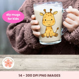 Safari Zoo Animals Clipart Set – Lion, Tiger, Monkey, Parrot, Elephant PNG for Commercial Use