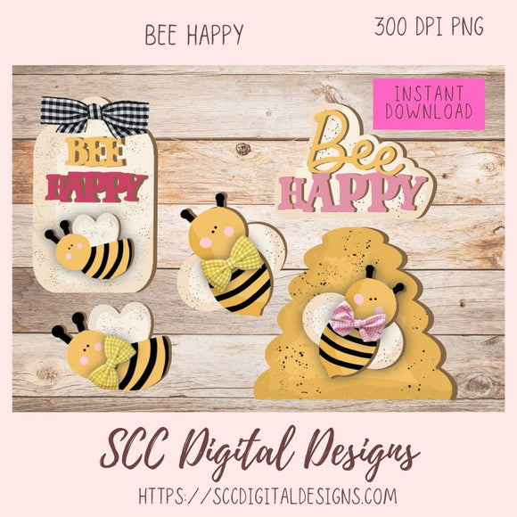 3D Bee Hive Clipart Set for Scrapbooking and Journaling - Bumble Bee PNG, Bee Tag, Honey Bees - Planner Accessories
