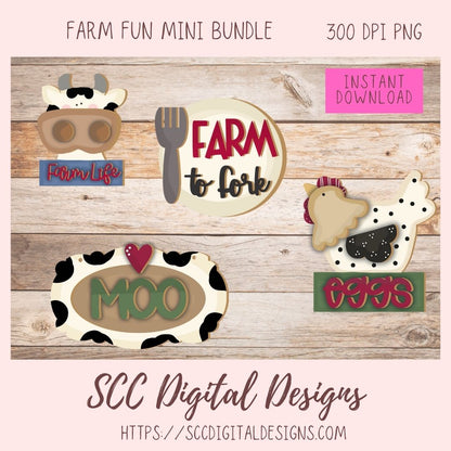Farm Life PNG 5 designs in 300 dpi png format
