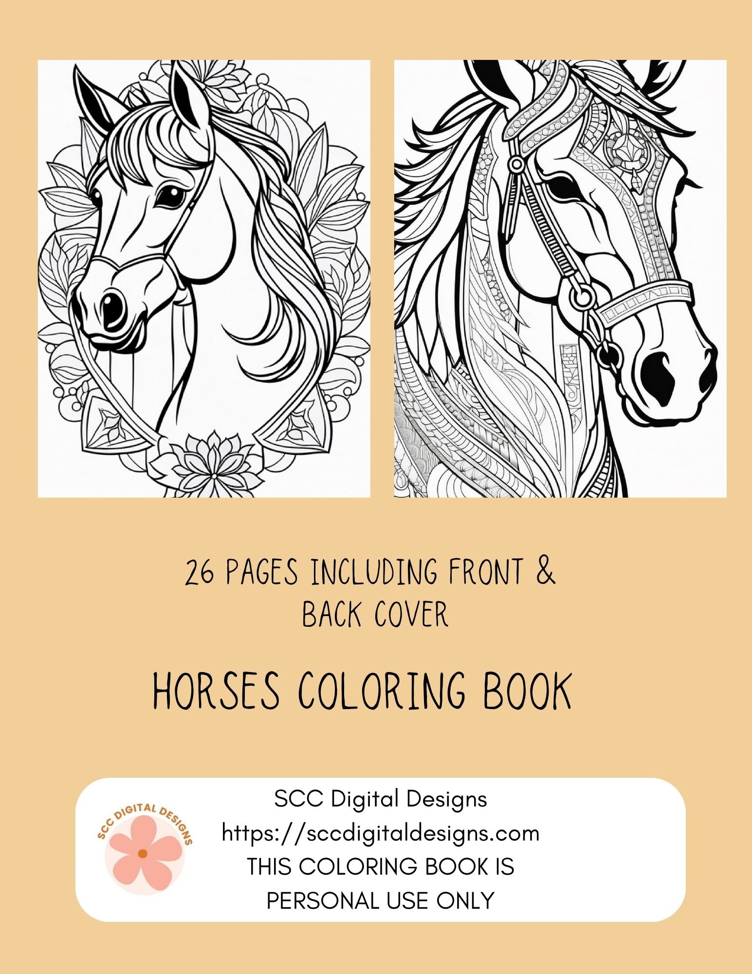 26 page Horses Coloring Pages for kids and adults