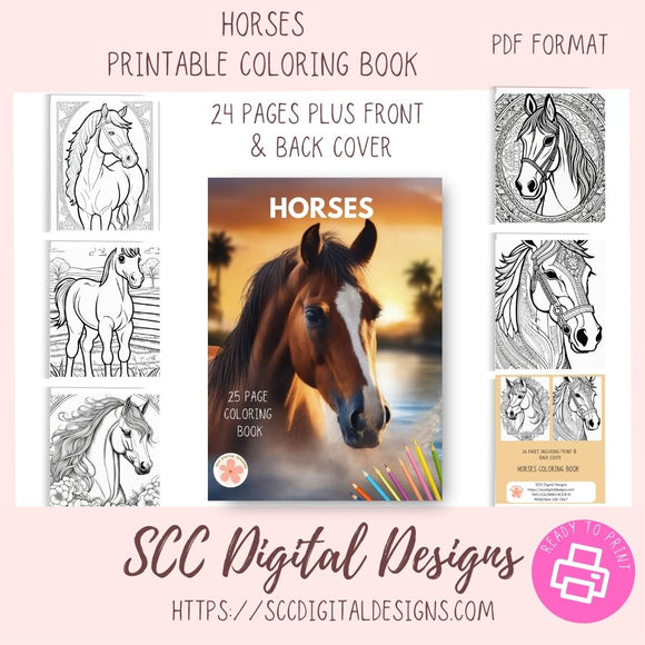 26 page Horses Coloring Pages for kids and adults