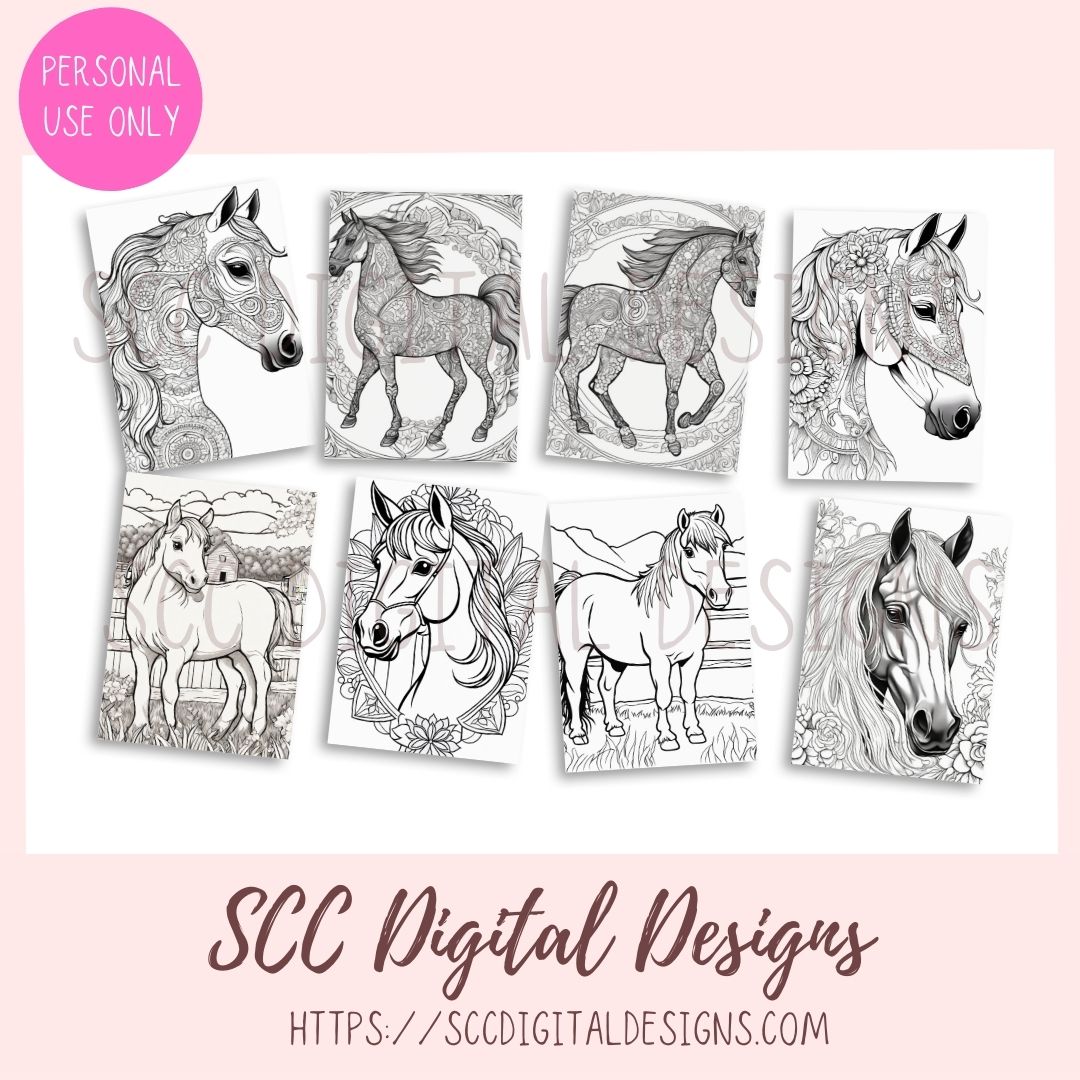 26 page Horses Coloring Pages for kids and adults