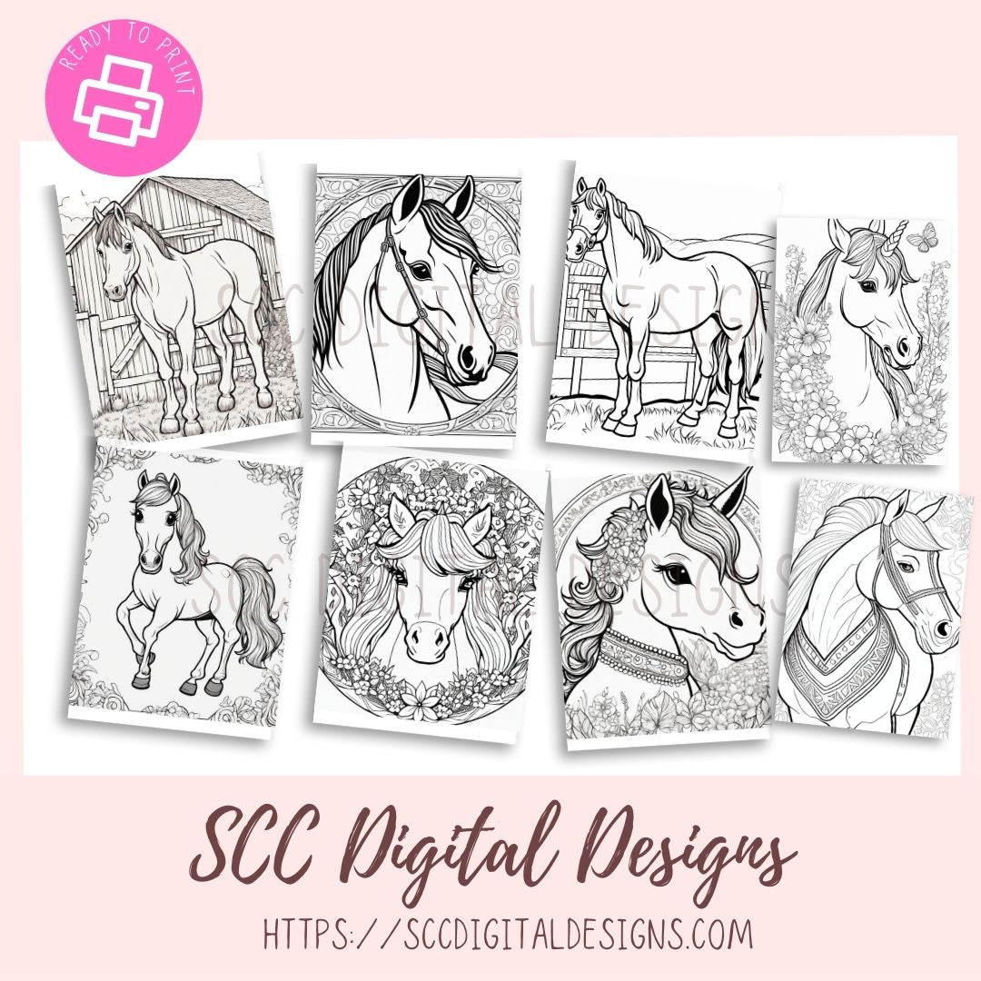 26 page Horses Coloring Pages for kids and adults
