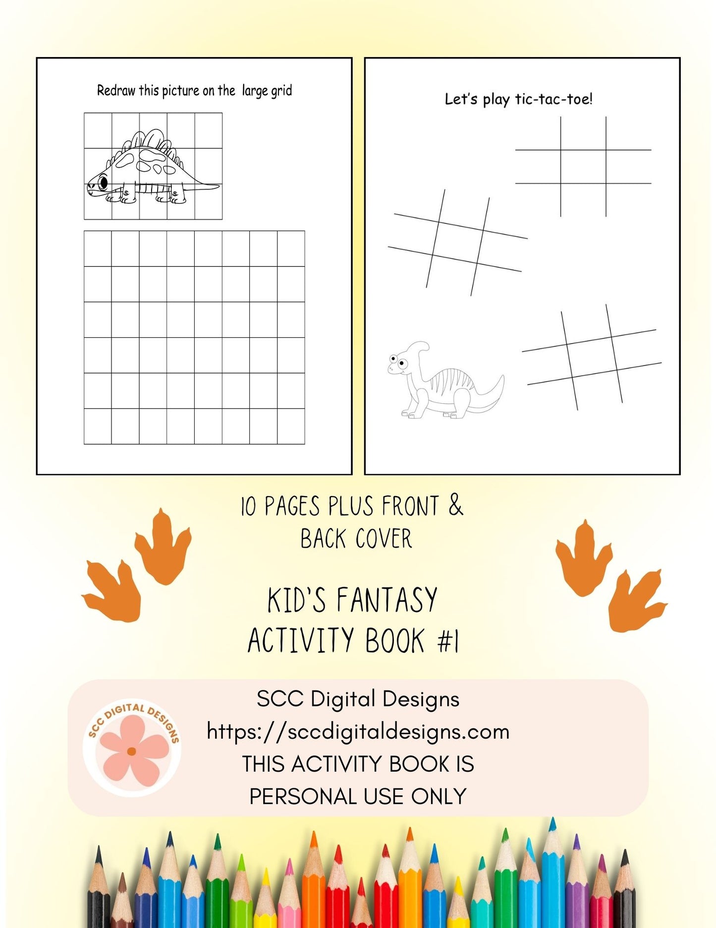 Summer Printable Activity Pages with Tic Tac Toe Hangman Coloring Pages and Placemat 10 pages in pdf format