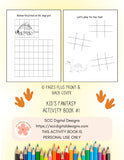 Summer Printable Activity Pages with Tic Tac Toe Hangman Coloring Pages and Placemat 10 pages in pdf format