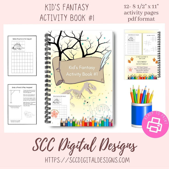 Summer Printable Activity Pages with Tic Tac Toe Hangman Coloring Pages and Placemat 10 pages in pdf format