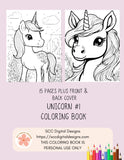 Unicorn Printable Coloring Book Pages, Fantasy Print at Home Colorbook for Kids Adults Printable Fun & Educational Activity Instant Download