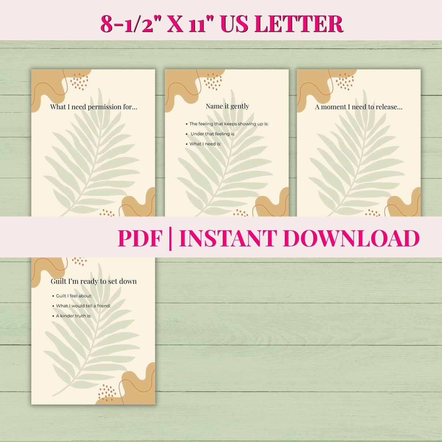 Boho 7-Day Reset Planner for Burned-Out Moms, Printable Self-Care Workbook for Mom, Guided Mindset Reset & Burnout Recovery E-Book