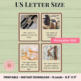 Boho Soul Vision Board Inspirational Affirmation Cards Printable, Magical Self-Love Deck, Whimsical Daily Inspiration for Mindset & Manifestation Notes for Women