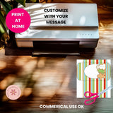 Christmas Cocoa Wrapper Printable, Gingerbread Cookies & Snowman Gift Card Sleeve, DIY Hot Chocolate Packet Envelope Stocking Stuffer