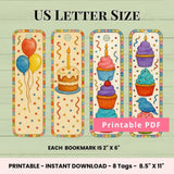 Printable Birthday Bookmarks for Kids & Adults – Fun Party Favors & Book Lover Gifts