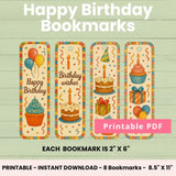 Printable Birthday Bookmarks for Kids & Adults – Fun Party Favors & Book Lover Gifts